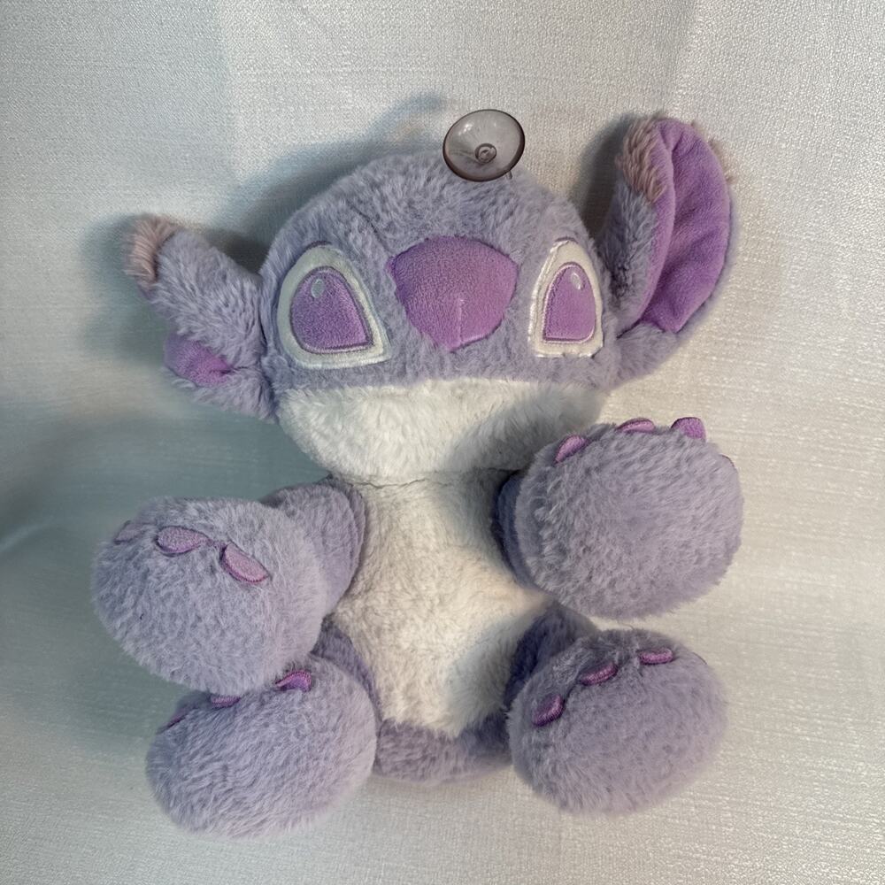 Disney Purple Stitch 11” Plush With Suction Cup Attached EUC